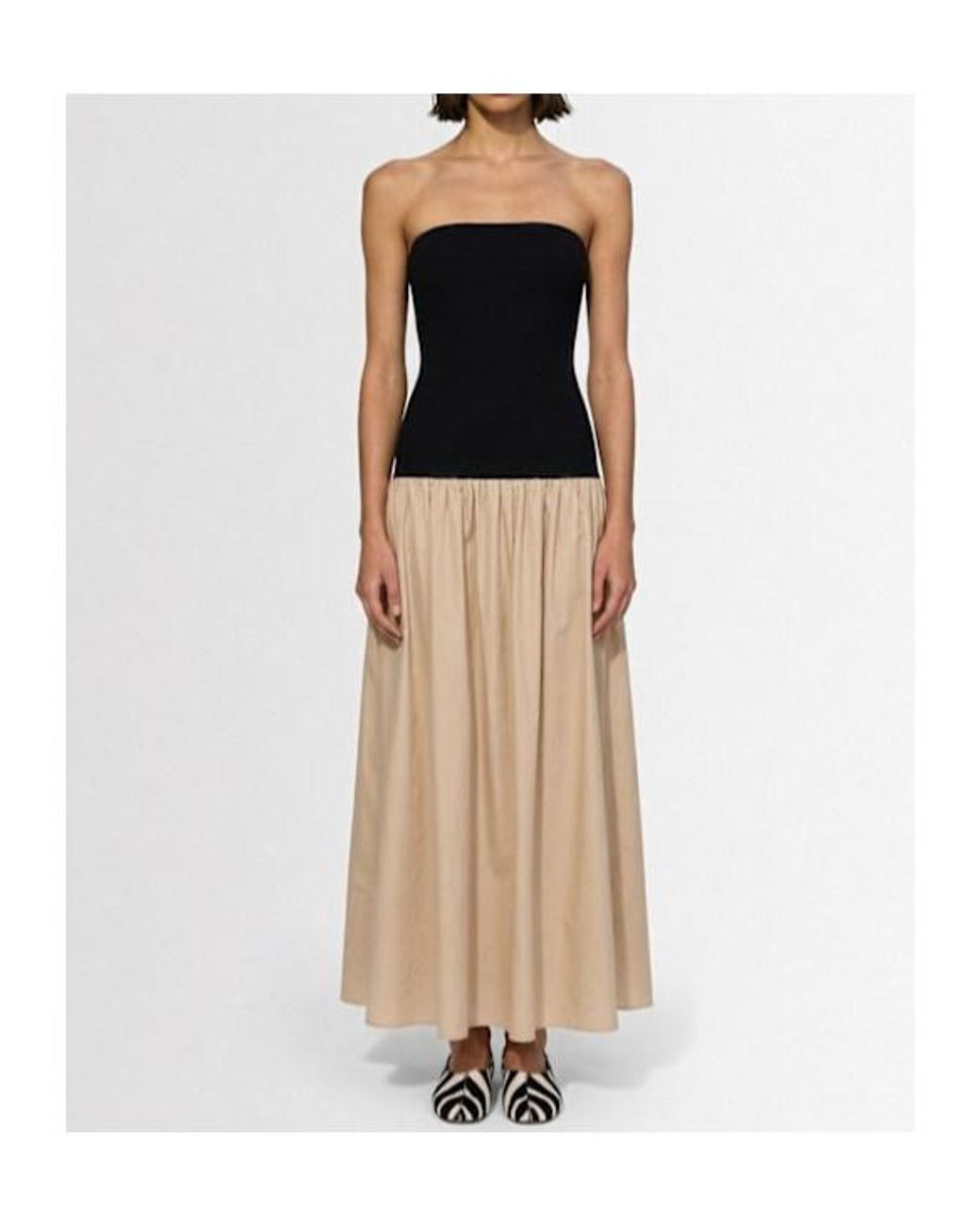 By Malene Birger Natural Marc Strapless Long Dress