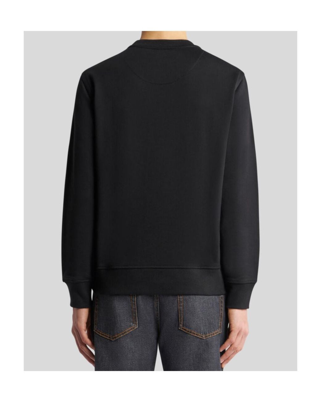 Etro Black Pegaso-Appliqué Crew-Neck Sweatshirt for men