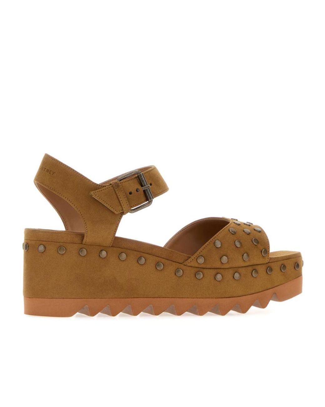 Stella McCartney Brown Ankle Strap Platform Sandals
