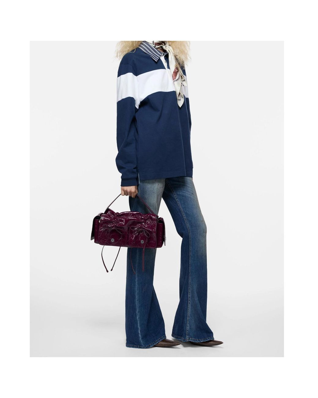 Acne Purple Multipocket Shoulder Bag