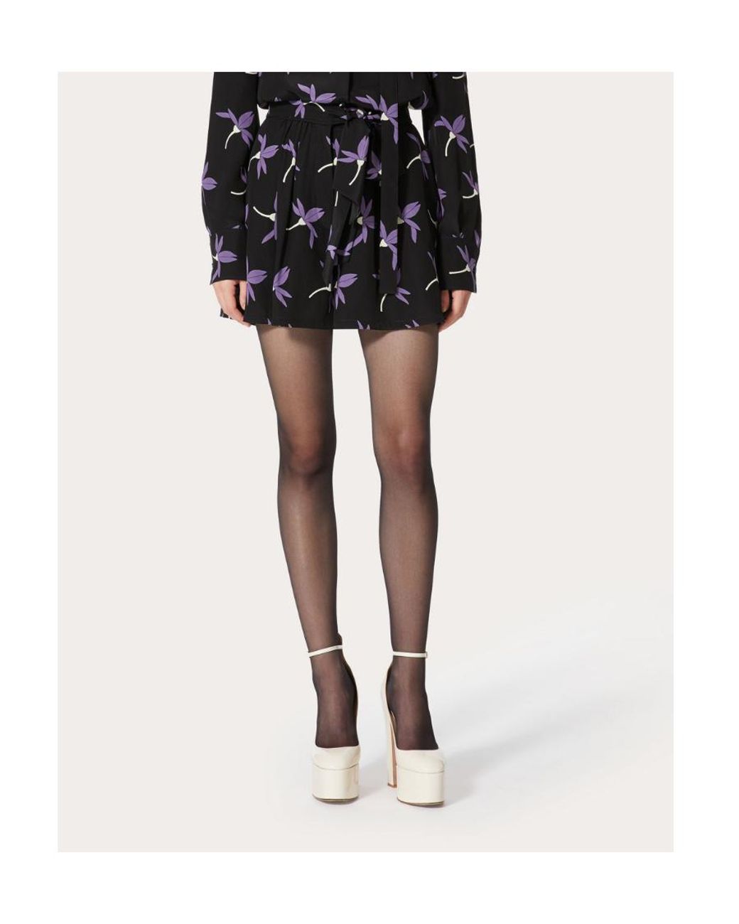 Valentino Black Printed Shorts