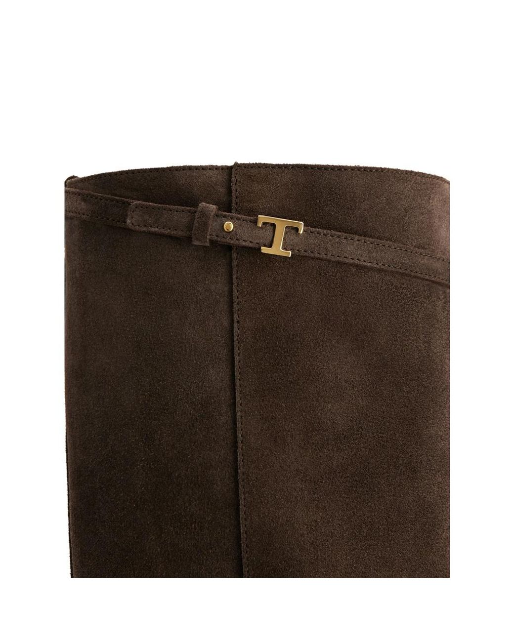 Tod's Brown T Plaque Knee-High Boots