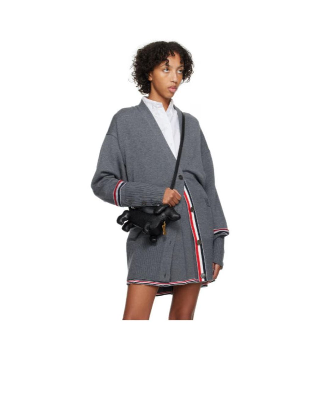 Thom Browne Black Hector Zipped Shoulder Bag
