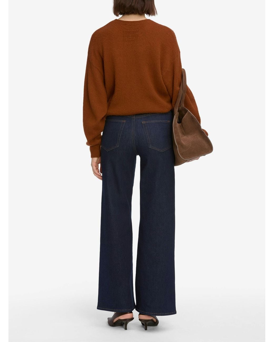 FRAME Blue Le Slim Palazzo Jeans