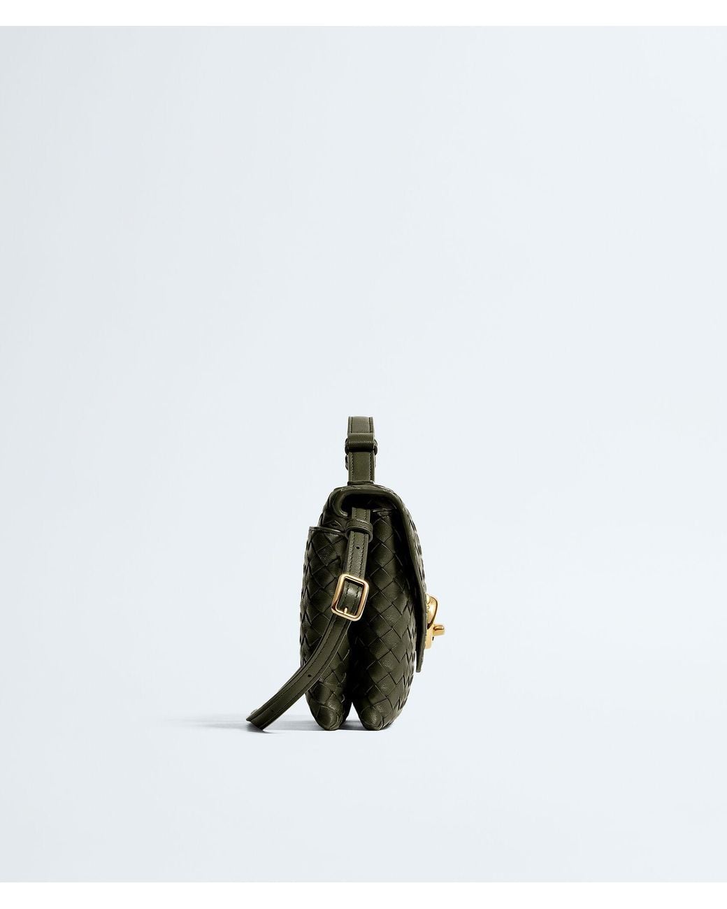 Bottega Veneta Green Knot Lock Crossbody Bag