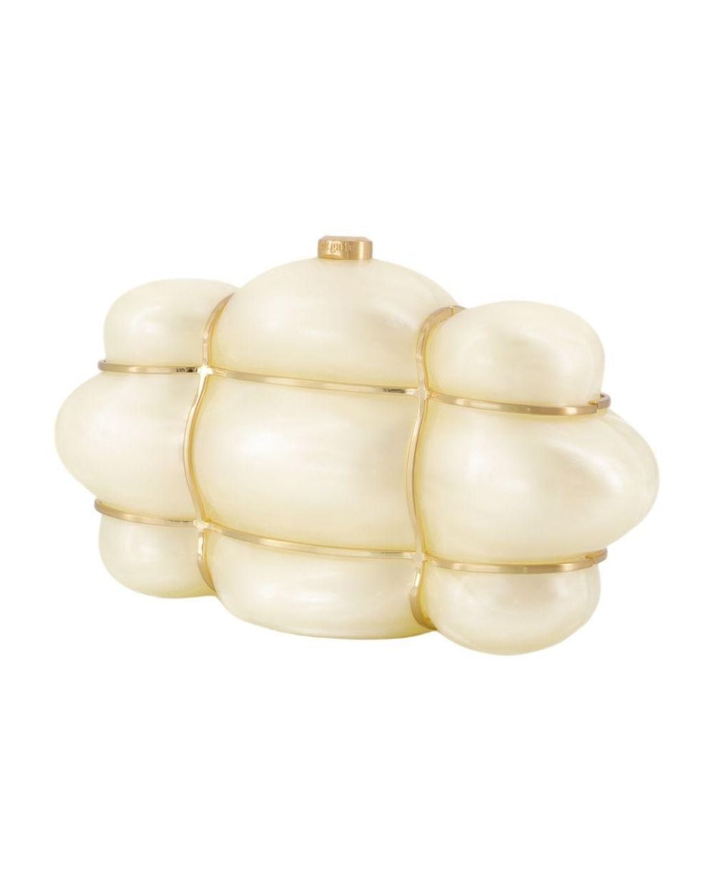 Cult Gaia Natural Bolla Sculpted Clutch Bag