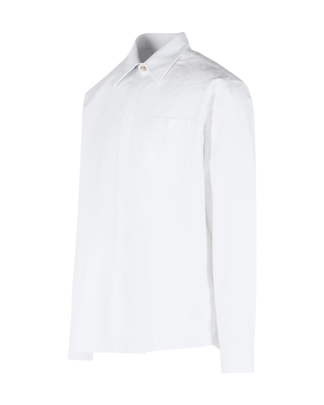 Casablanca White Long Sleeved Buttoned Shirt for men