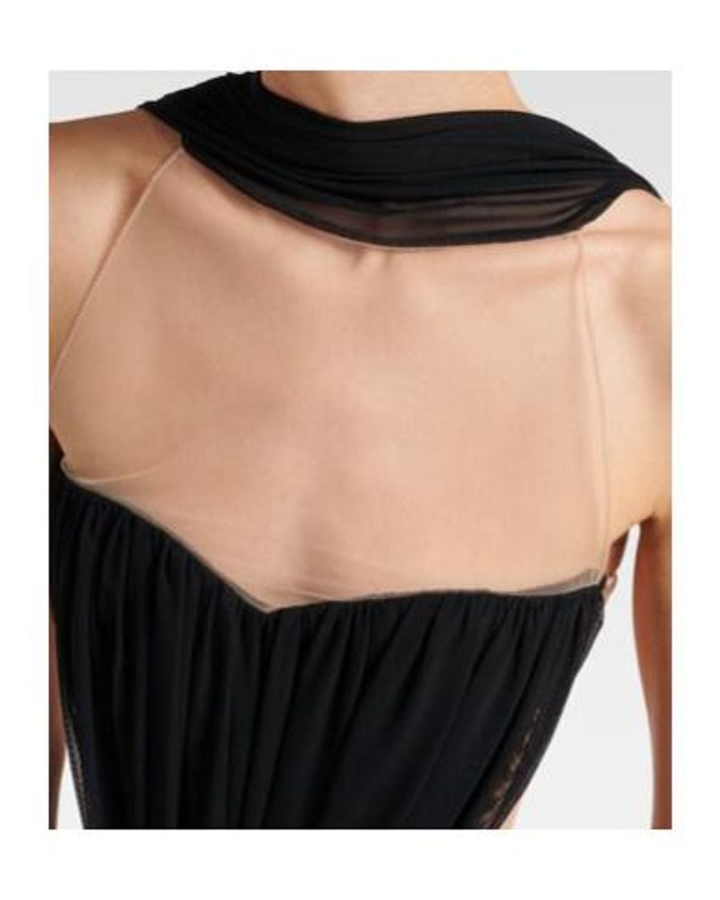 David Koma Black Scarf-Detail Ruched Minidress