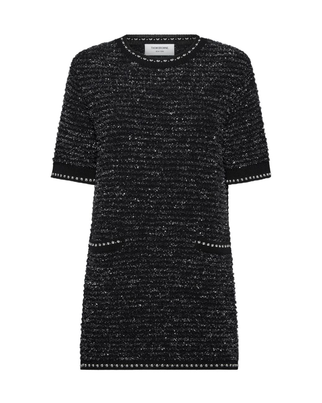 Thom Browne Black Tweed Mini Dress
