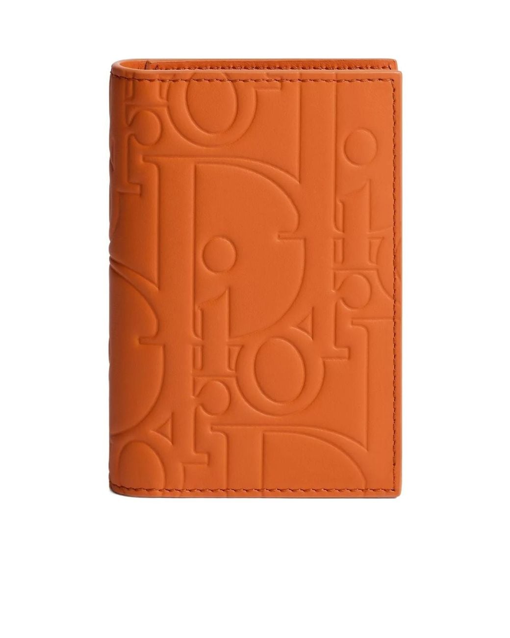 Dior Orange Bifold Card Holder for men