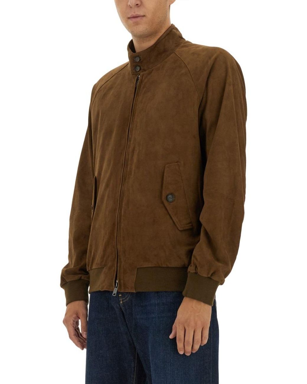 Baracuta Brown Long-Sleeved Casual Jacket for men