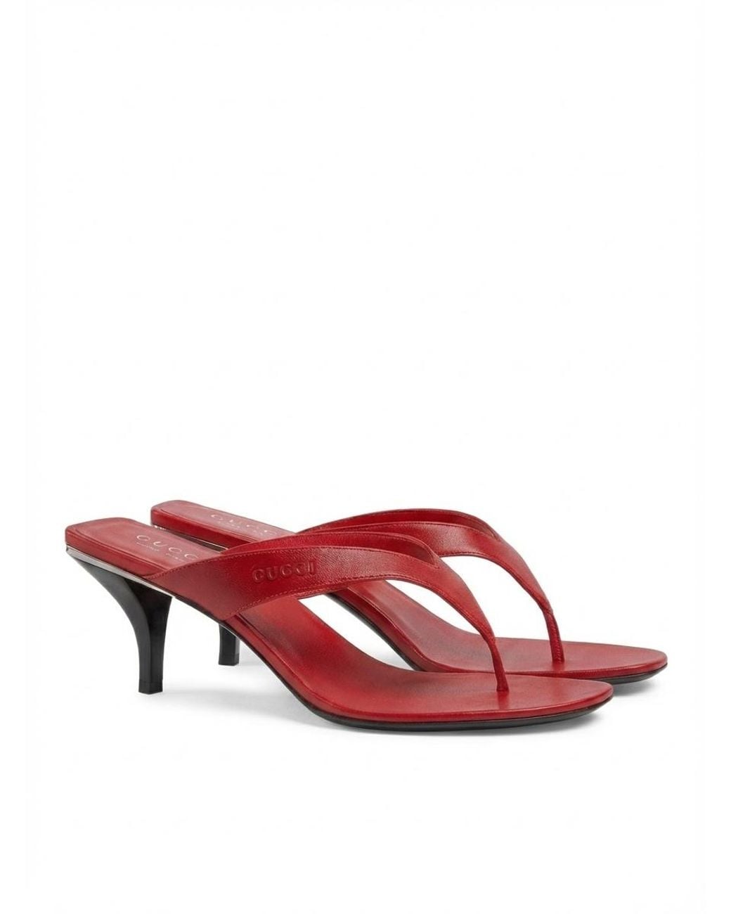 Gucci Red Vittoria Thong