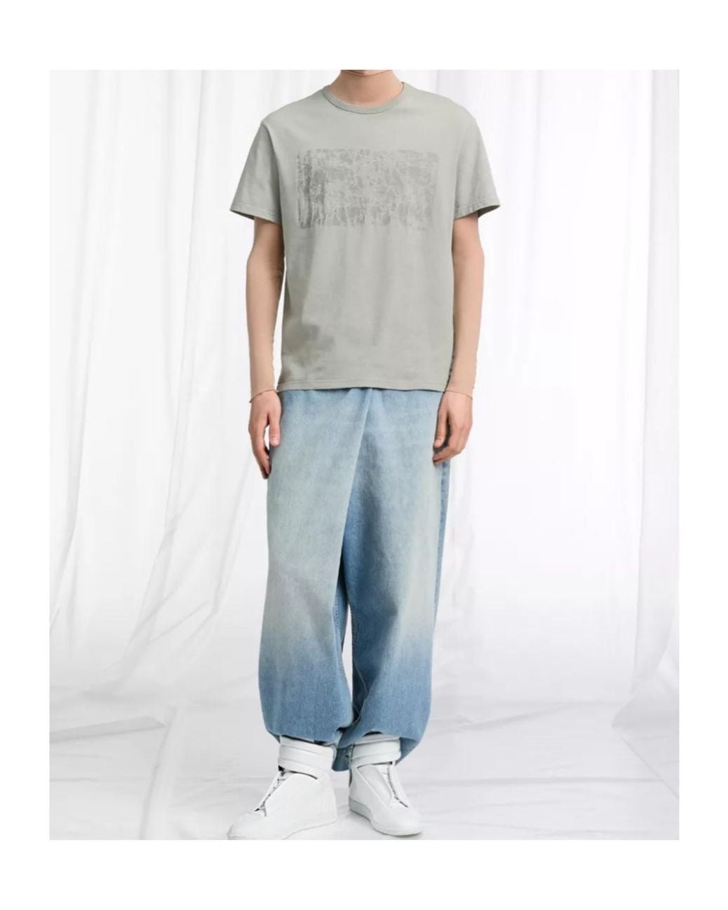 Maison Margiela Gray Wax T-Shirt for men