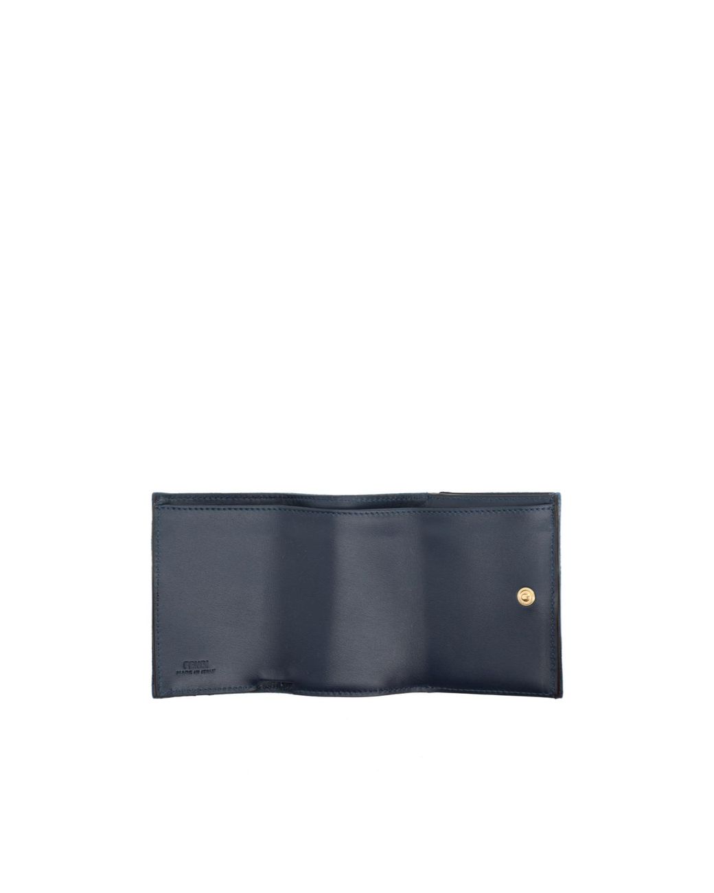 Fendi Blue Monogram Jacquard Folded Wallet