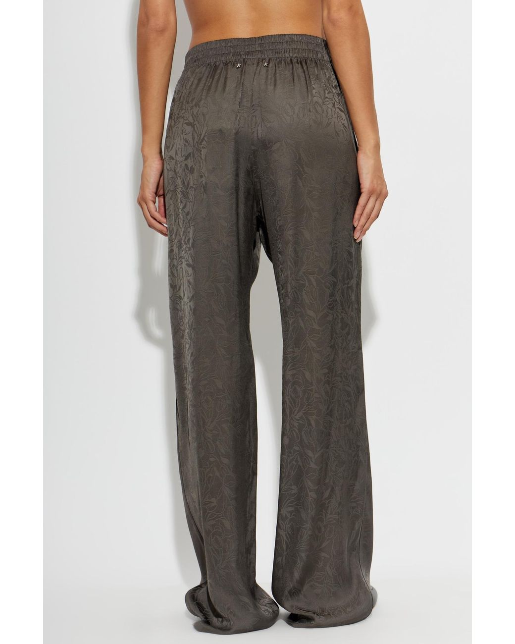 Golden Goose Deluxe Brand Gray Jacquard Wide-Leg Pants