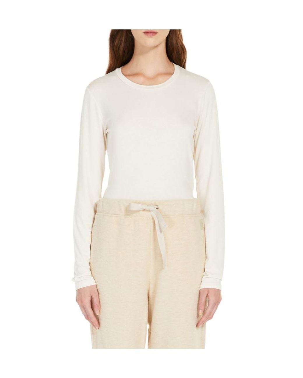 Weekend by Maxmara White Logo Long-Sleeve T-Shirt