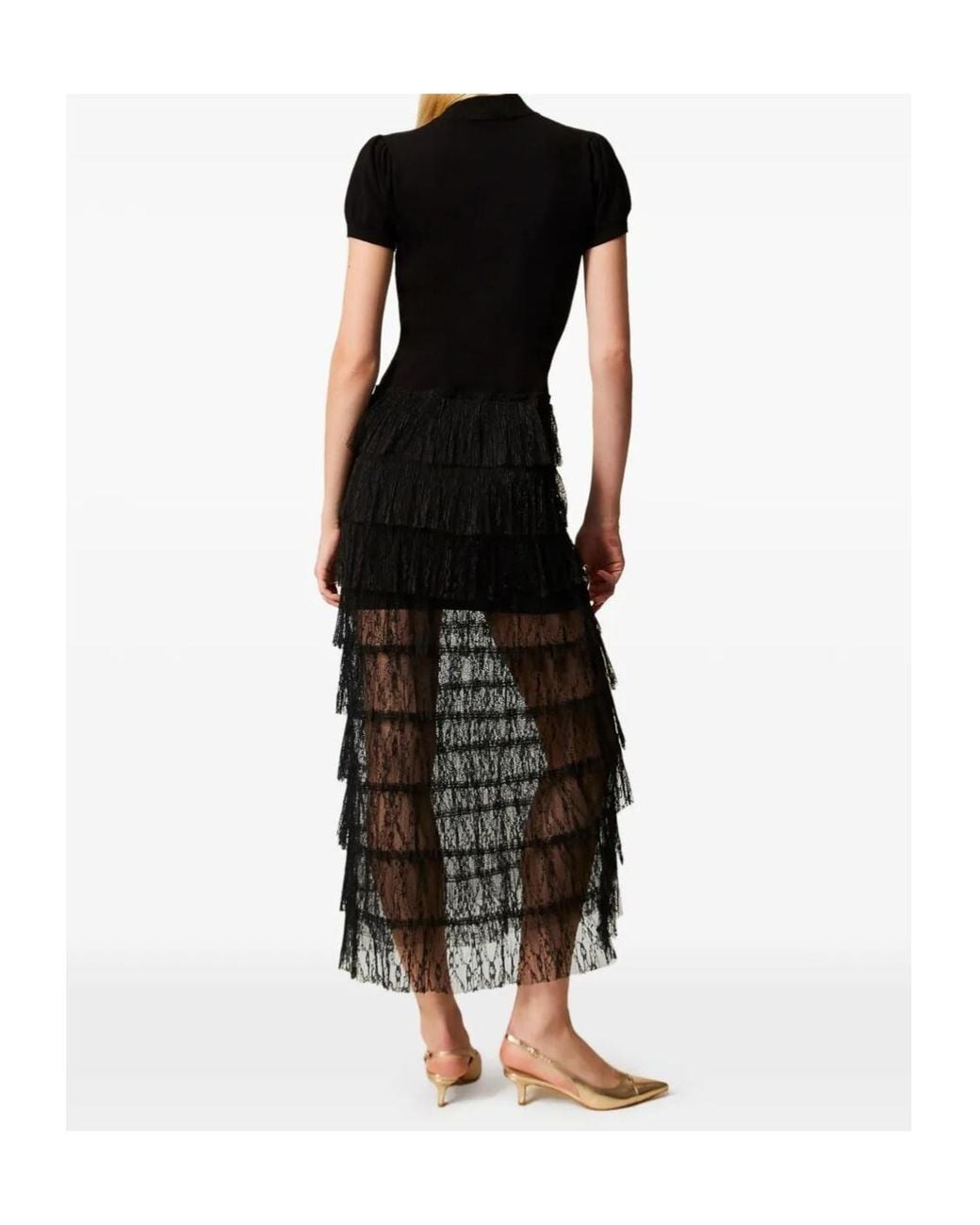 Twinset Black Long Knit Dress