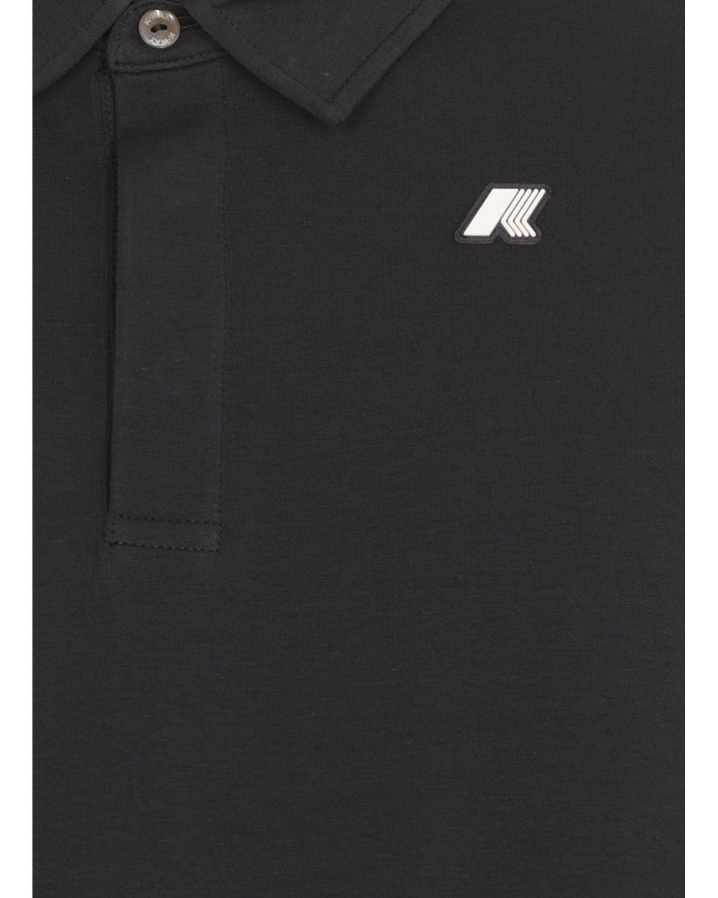 K-Way Black Vincelle Light Stretch Jersey Polo Shirt for men
