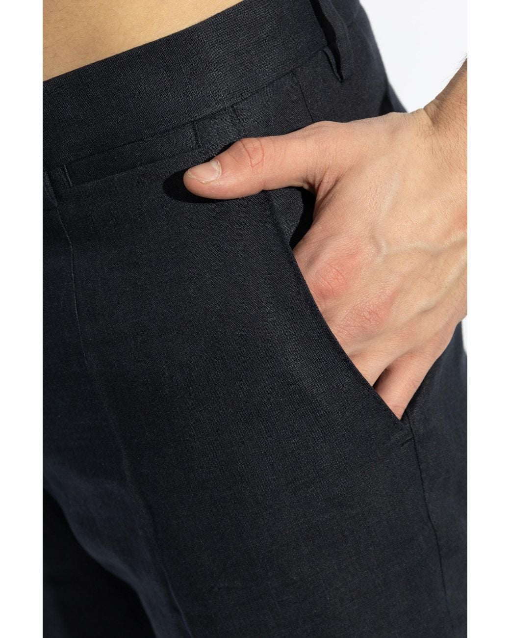 Dolce & Gabbana Blue Pressed Crease Tailored Pants for men