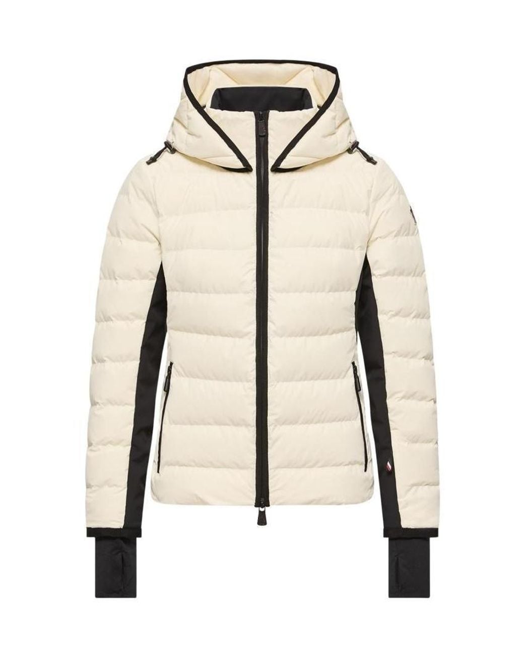 Moncler Natural Lamouras Hooded Down Ski Jacket