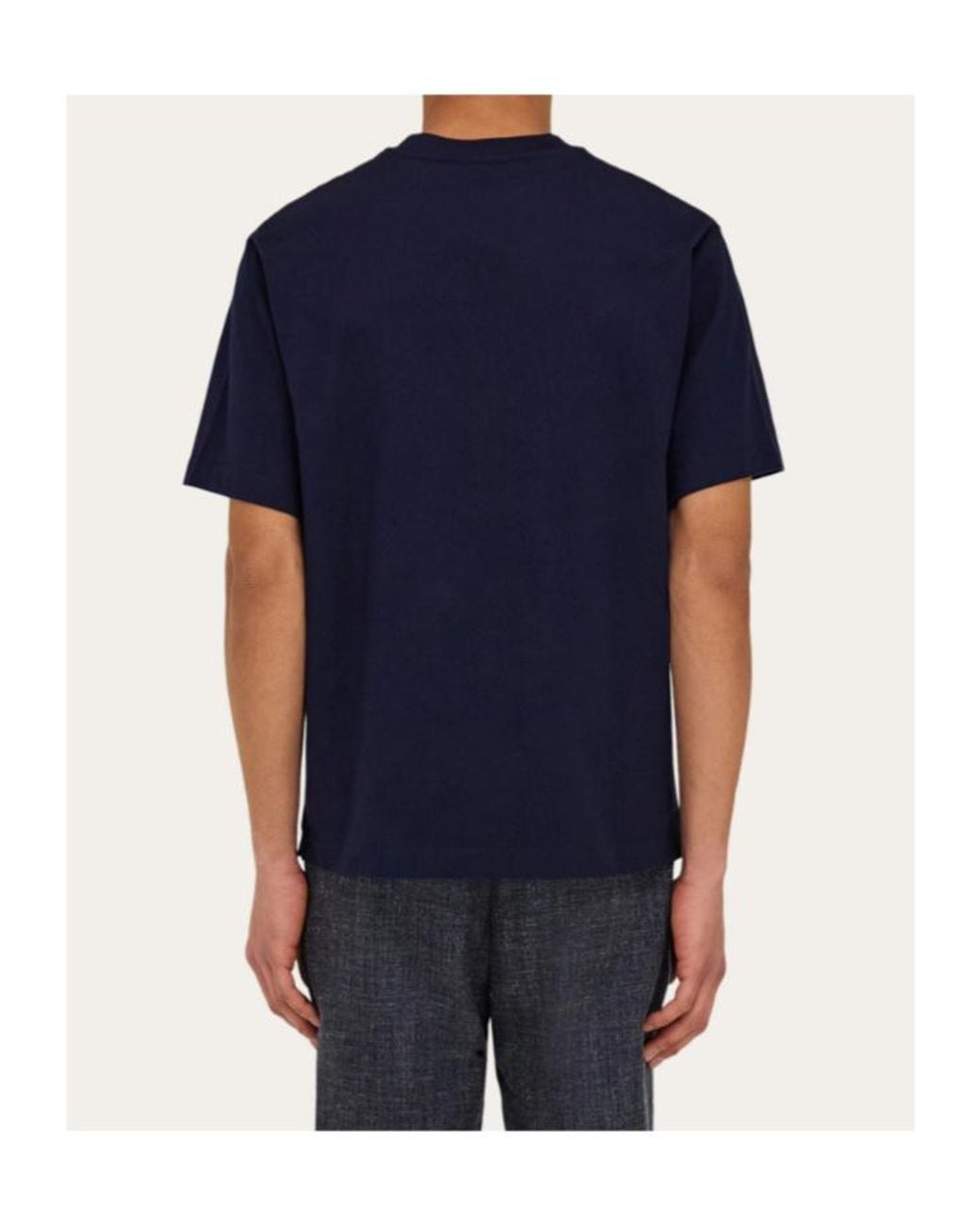 Ferragamo Blue T-Shirts With Logo for men