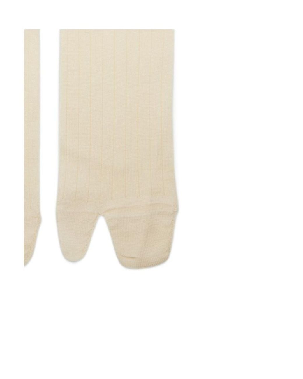 Maison Margiela White Embroidered Tabi Toe Socks