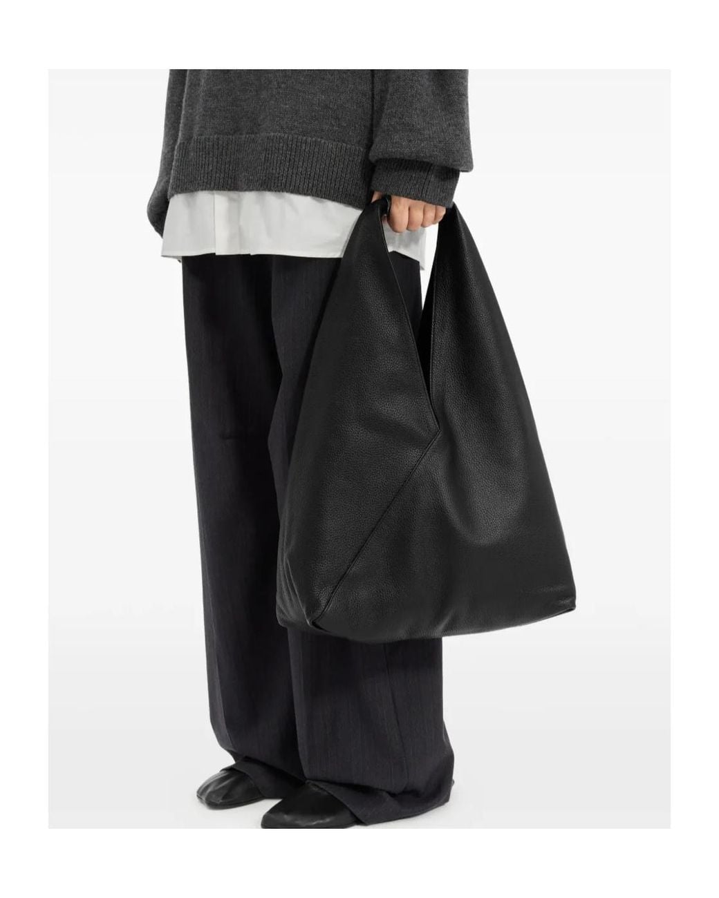 MM6 by Maison Margiela Black Jewel Handle Classic Japanese Bag