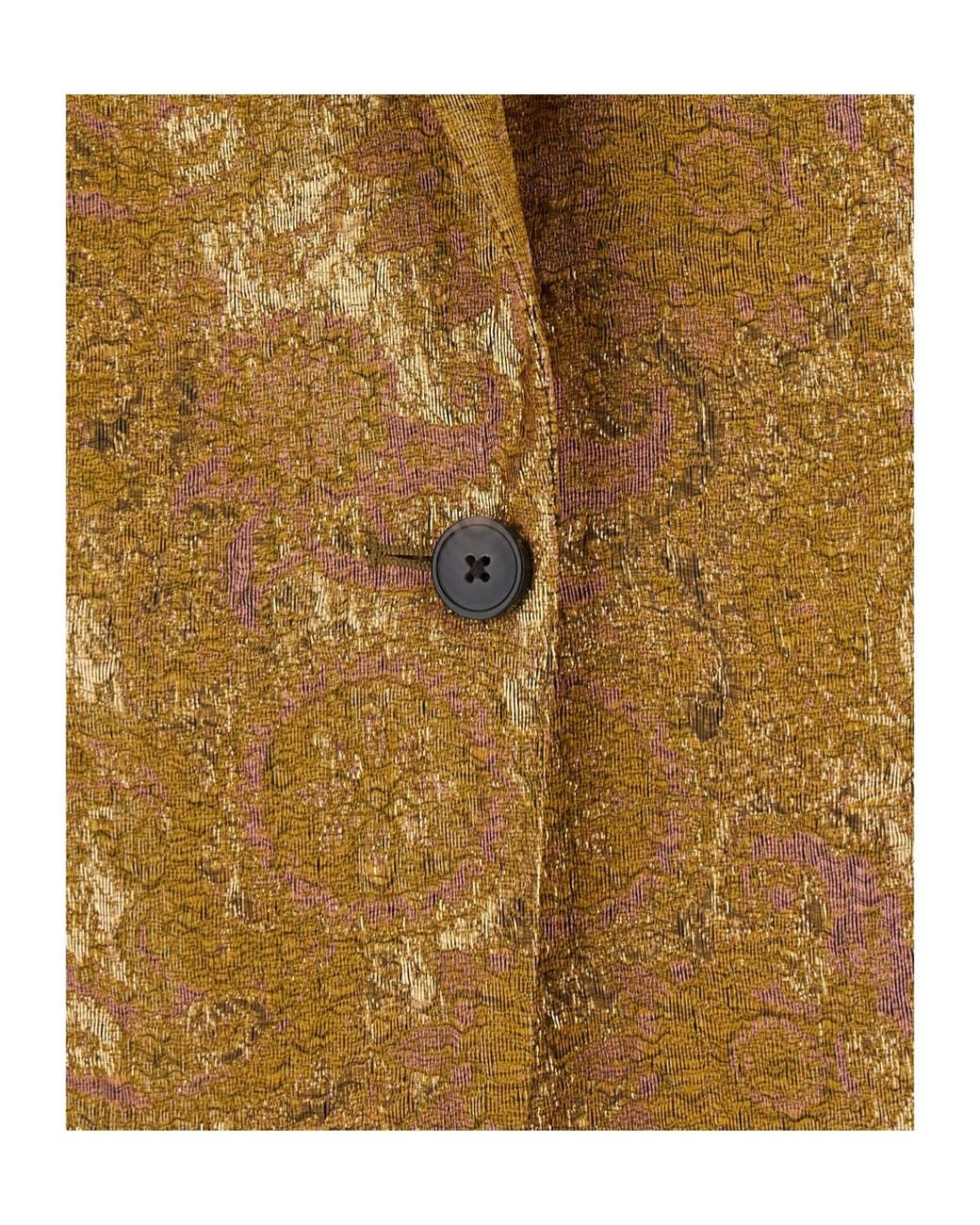 Dries Van Noten Metallic Long-Sleeve Blazer