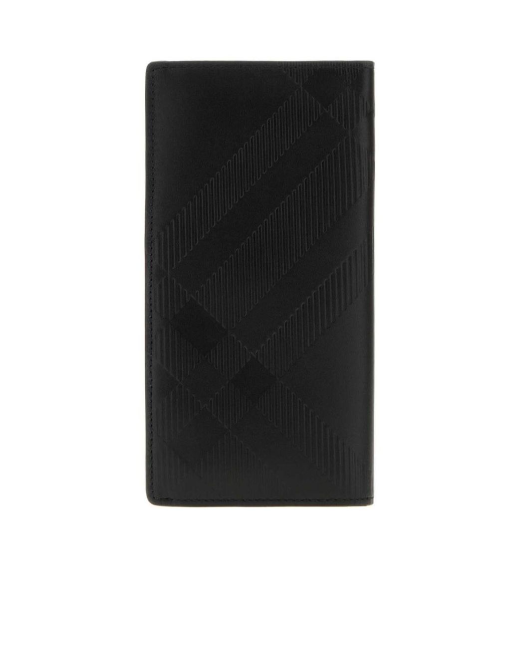 Burberry Black Check Pattern Bi-Fold Wallet for men