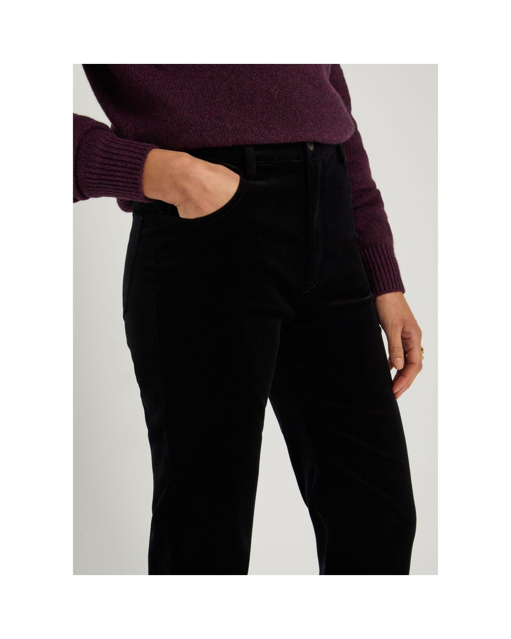 Nili Lotan Black Five-Pocket Casual Trousers