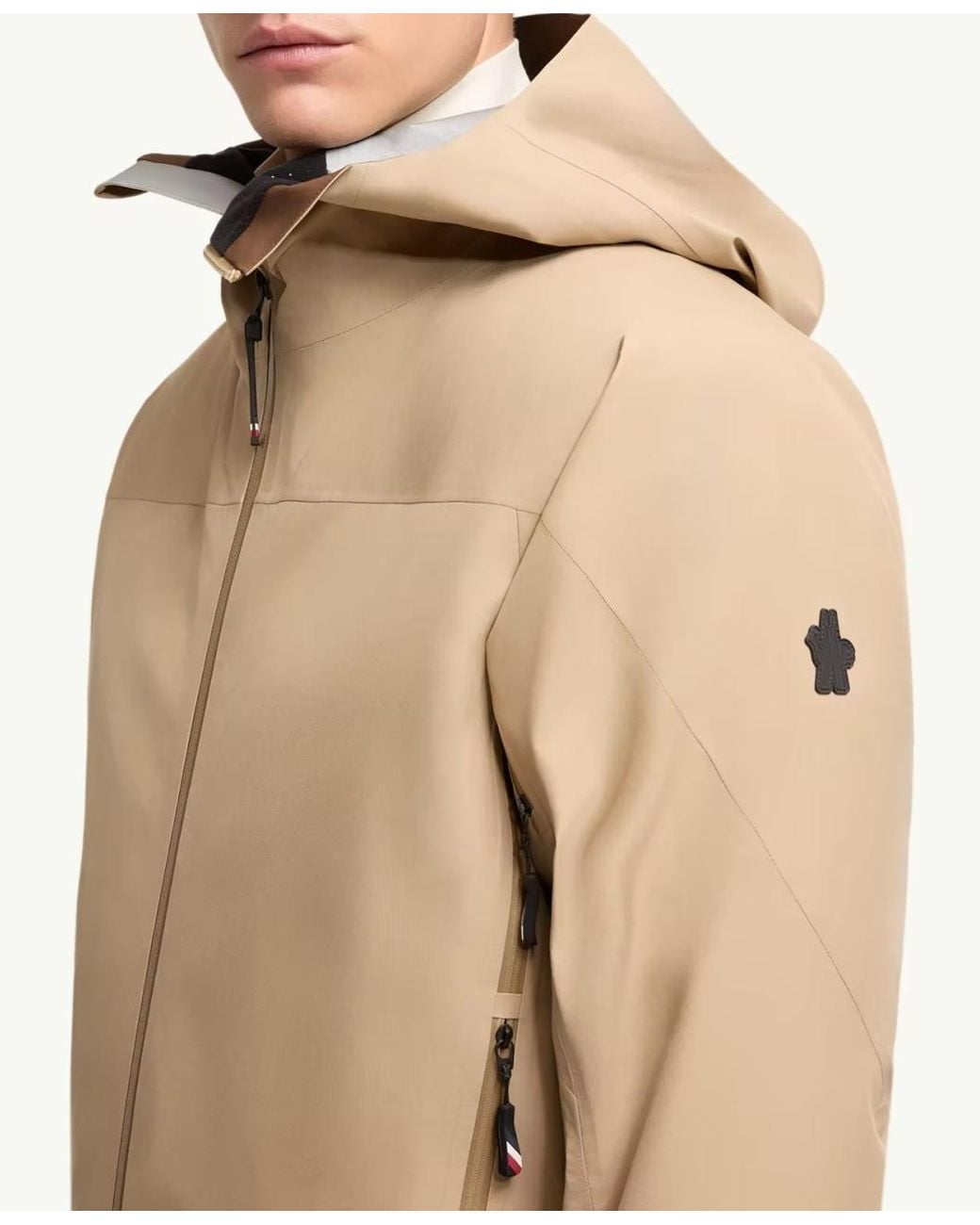 Moncler Natural Hinterburgs Hooded Gore-Tex Ski Shell Jacket for men