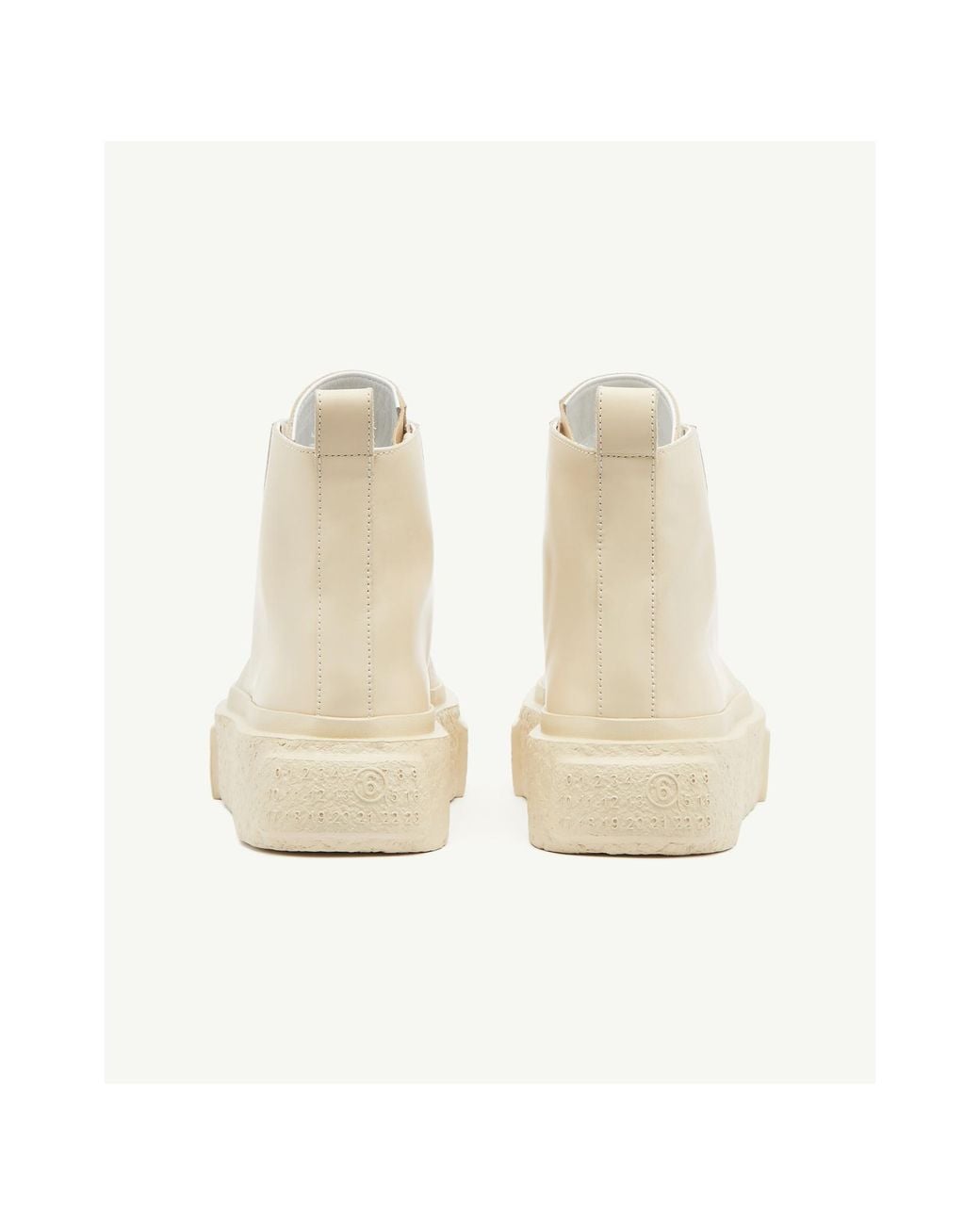 MM6 by Maison Margiela Natural Lace-Up Sneakers