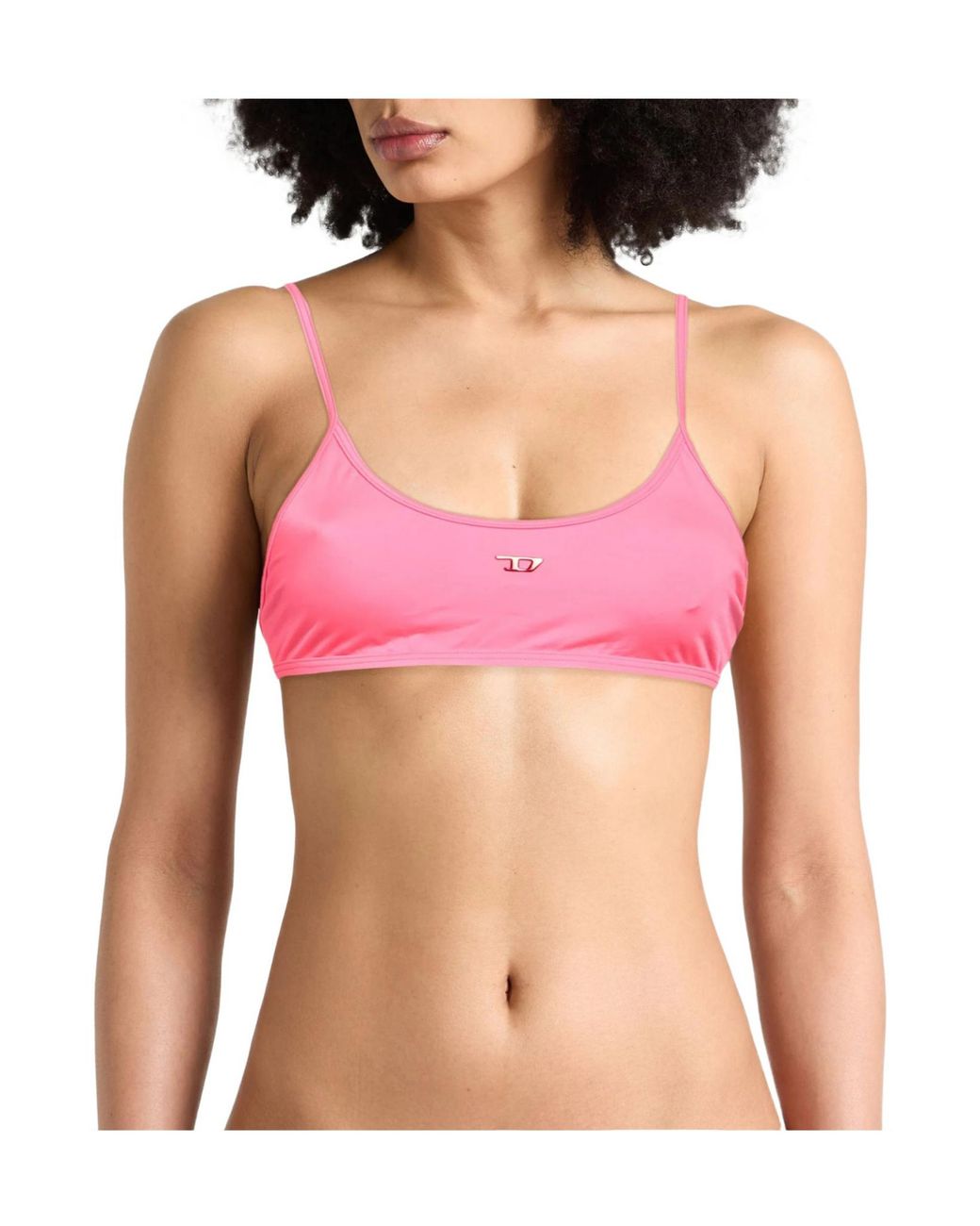 DIESEL Pink Solid Color Bikinis
