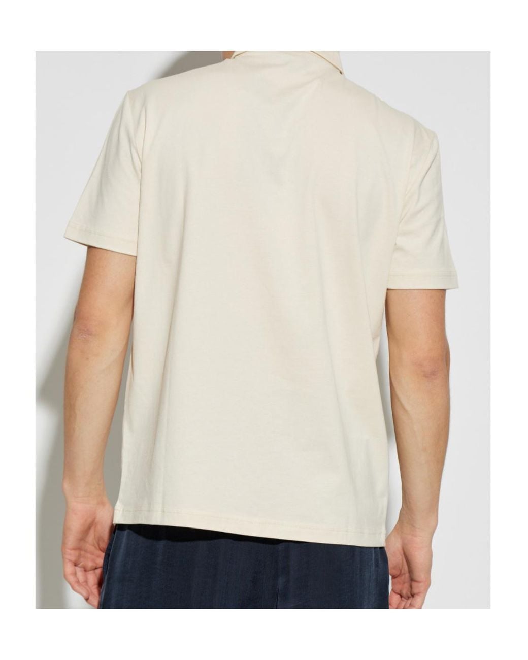 EA7 White Logo Patch Polo Shirt for men