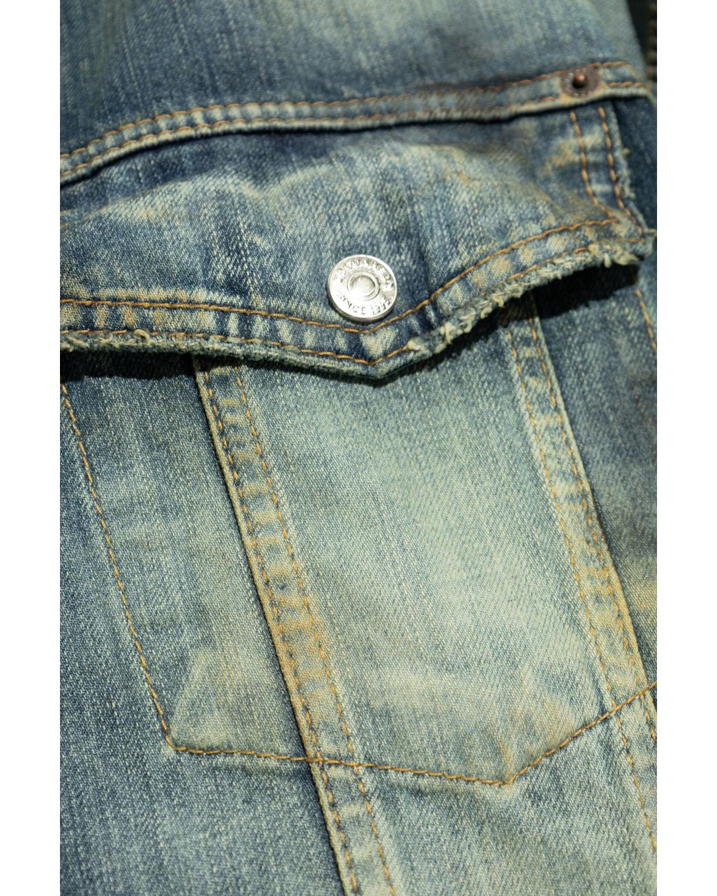 DSquared² Blue Long Sleeved Denim Jacket for men