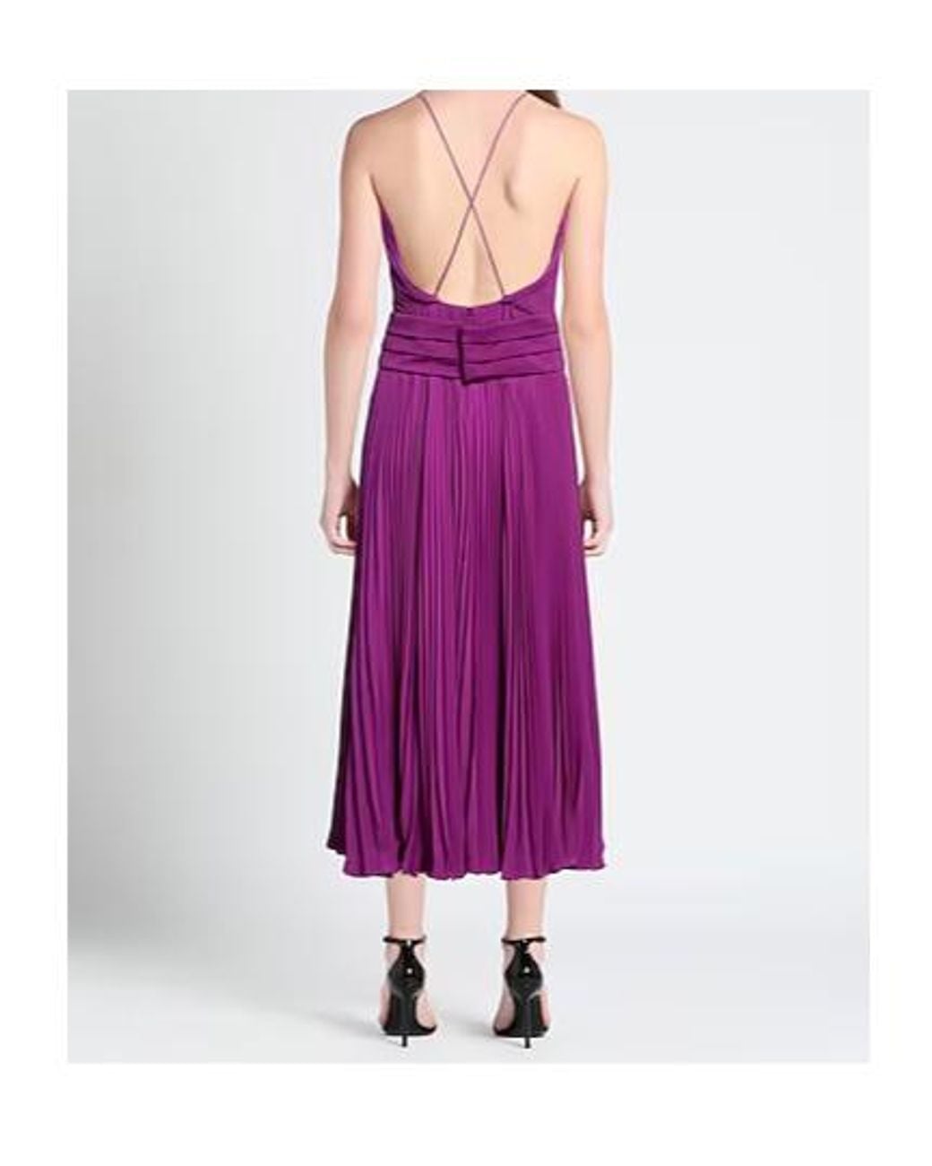 Max Mara Purple Pleated Dress