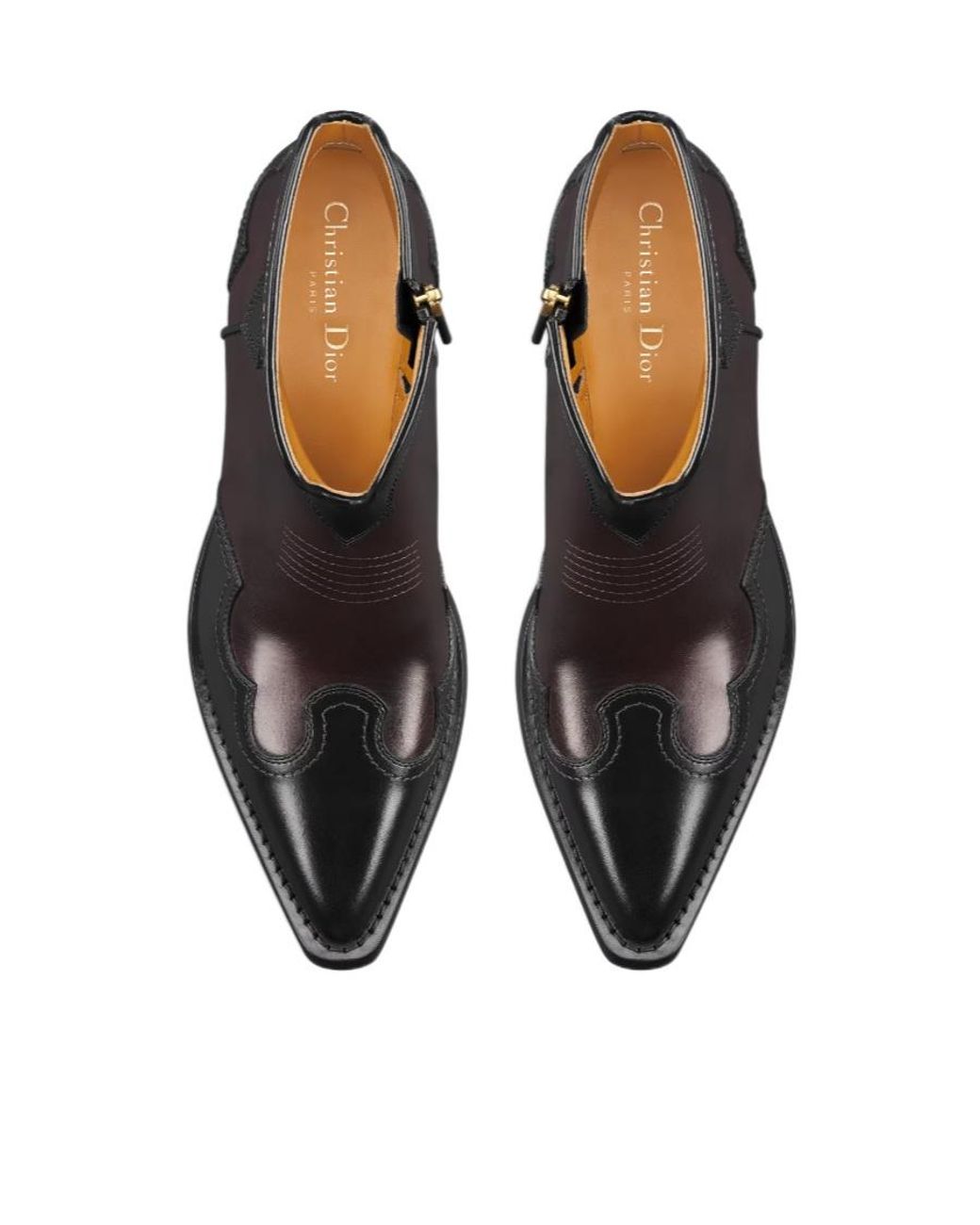 Dior Black Christian Pointed Toe Zip-Up Boots
