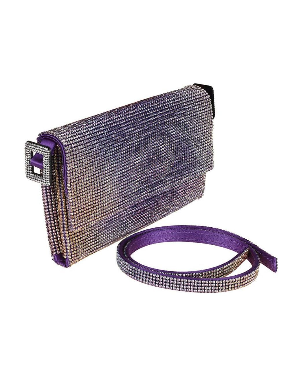 Benedetta Bruzziches Purple Logo Shoulder Bag