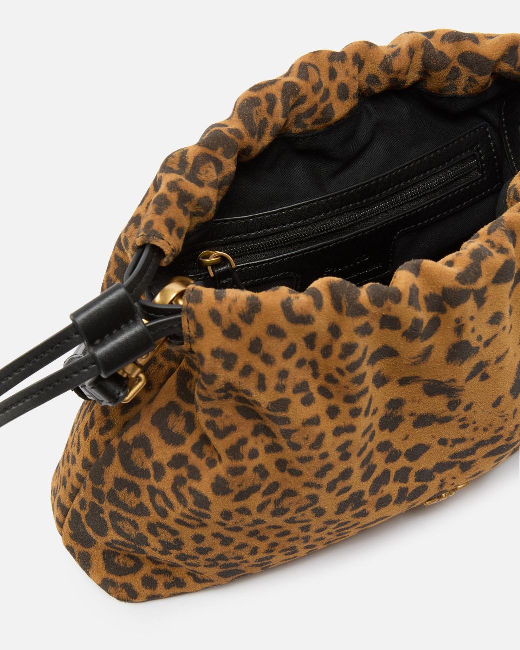 Pinko Brown Leopard Printed Mini Clutch Bag