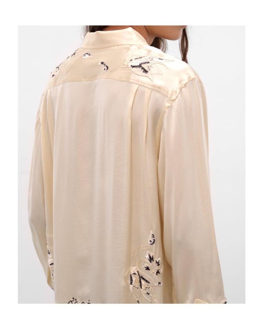 Bode Metallic Phantasm Embroidered Long Sleeved Shirt for men