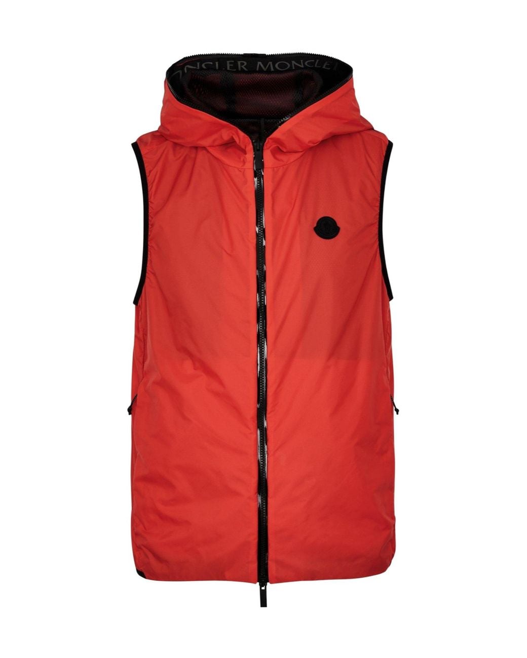 Moncler Red Water-Repellent Lightweight Vest for men