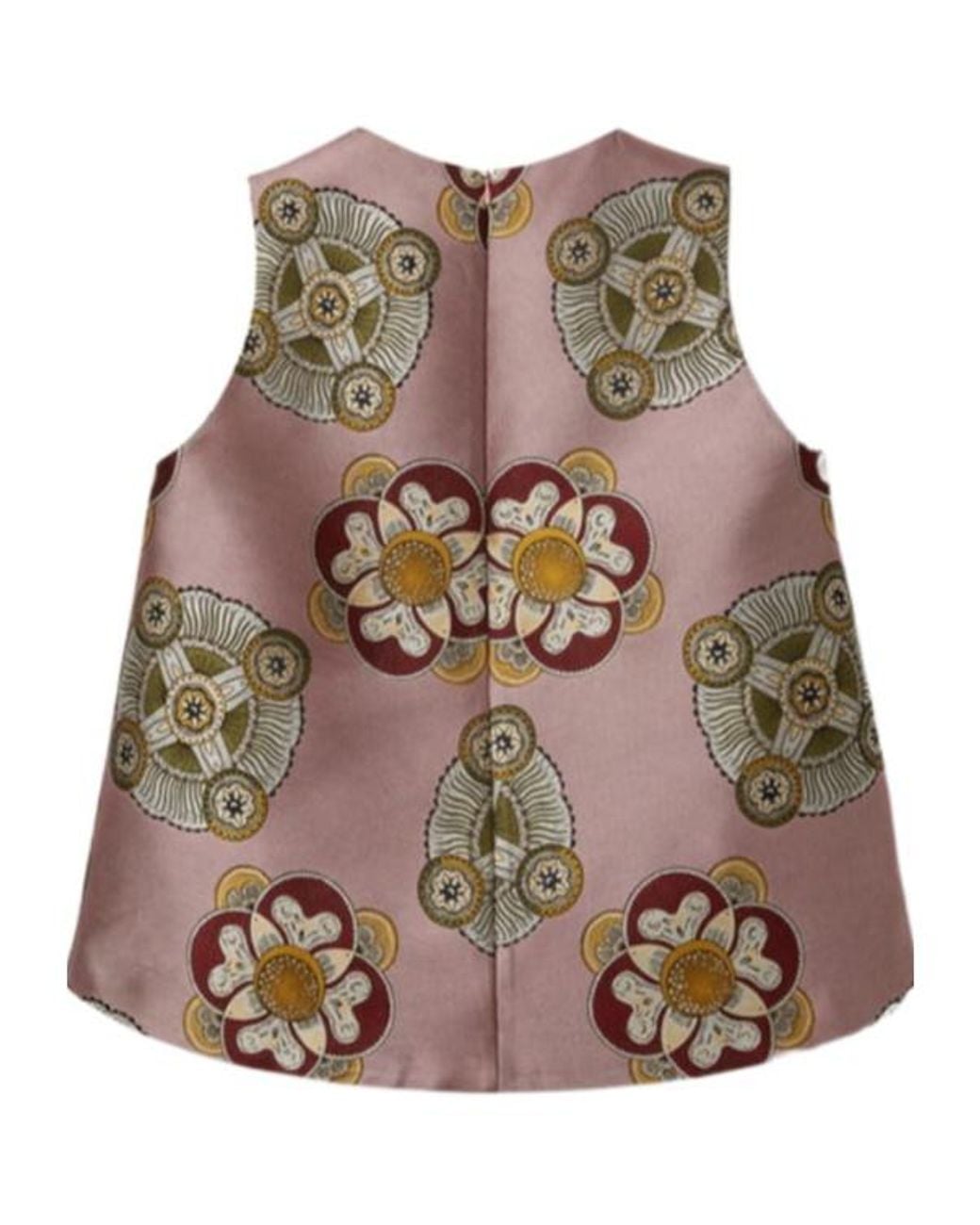 LaDoubleJ Brown Floral-Print Sleeveless Top