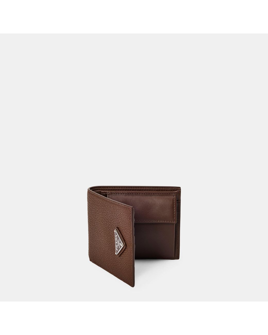 Prada Brown Classic Logo Wallet for men