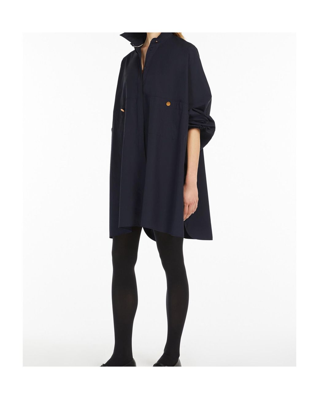Max Mara Blue Cotton-Poplin Shirt Dress