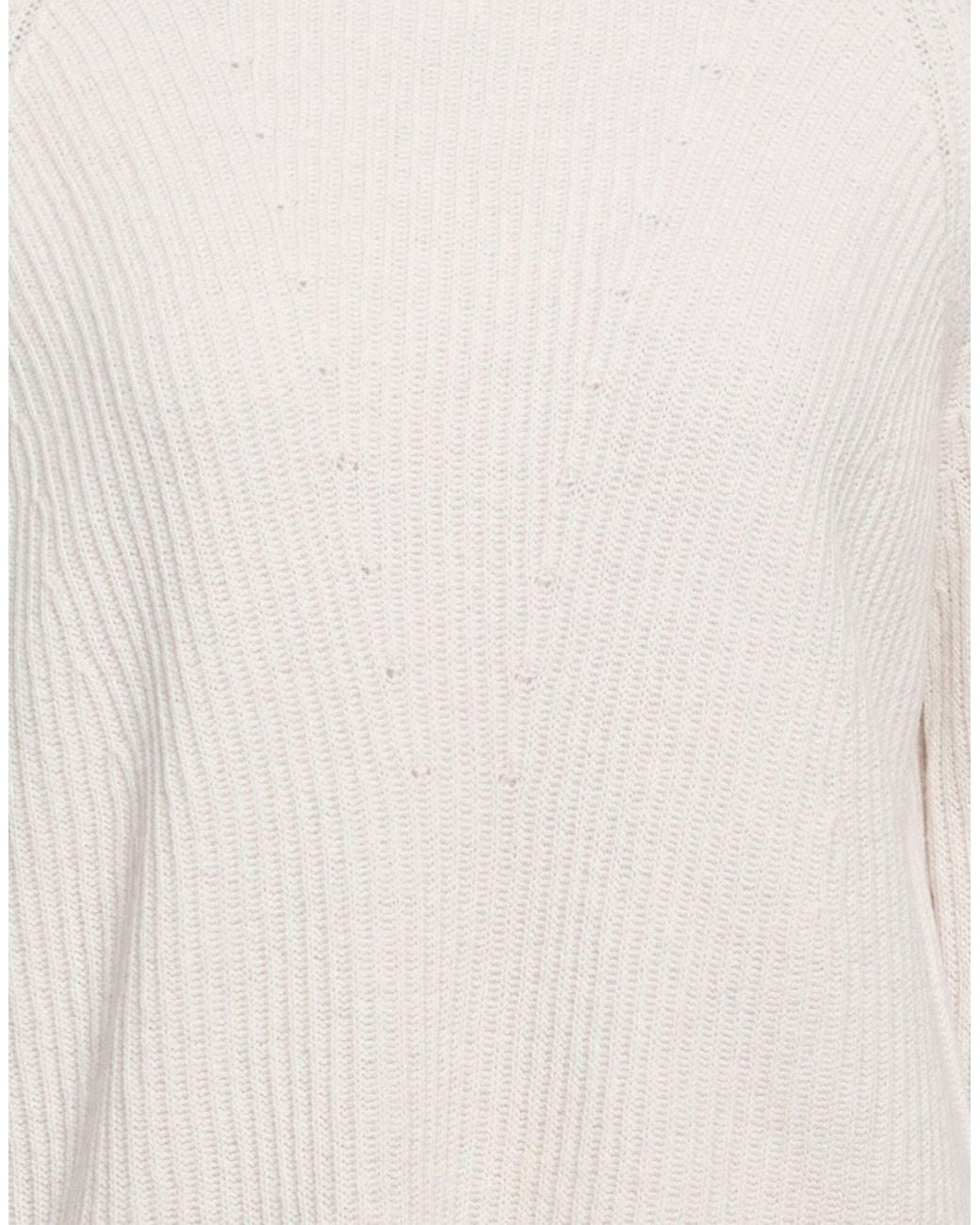 Max Mara White Solid-Color Wool Knitwear