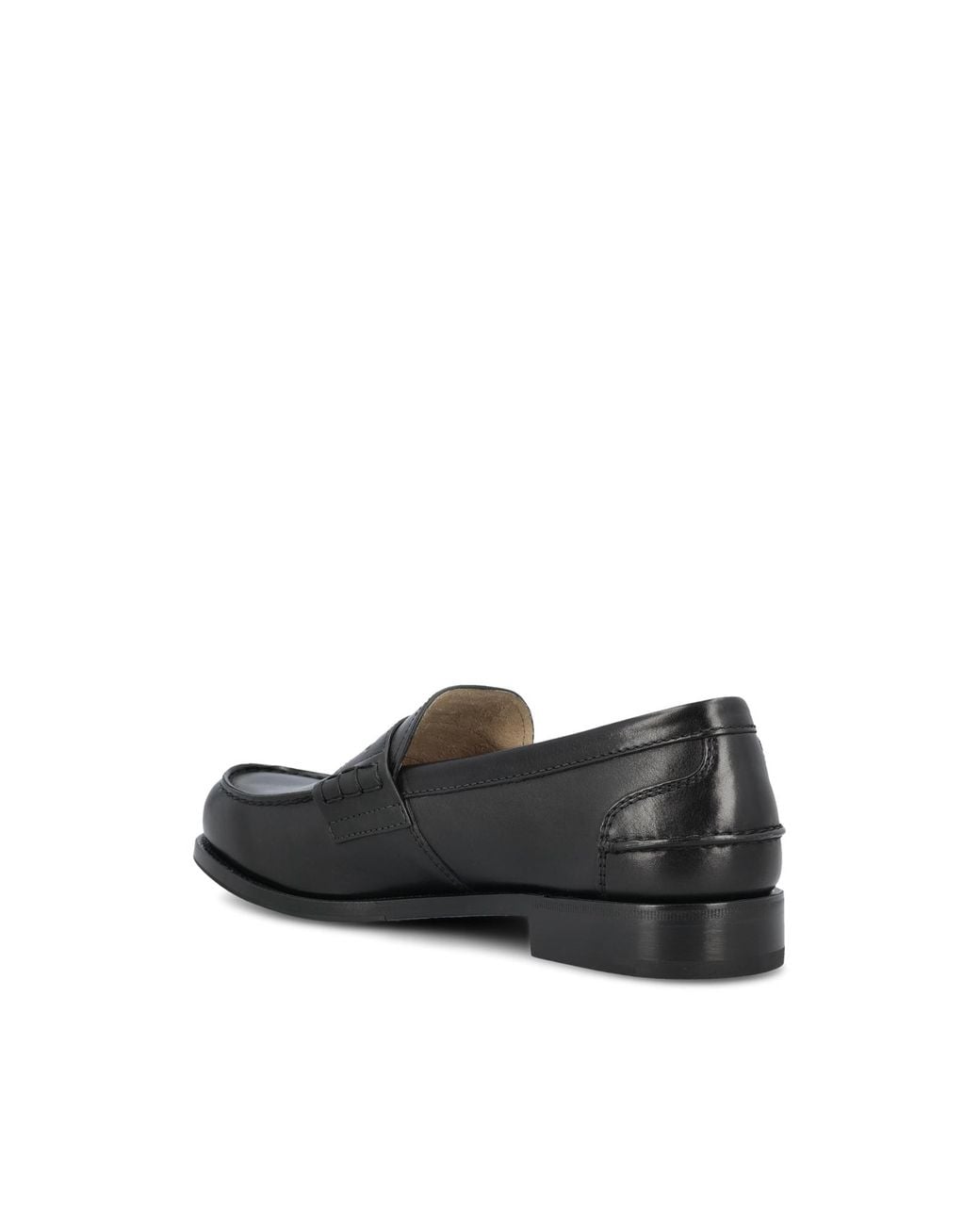Prada Black Logo Printed Slip-On Loafers for men