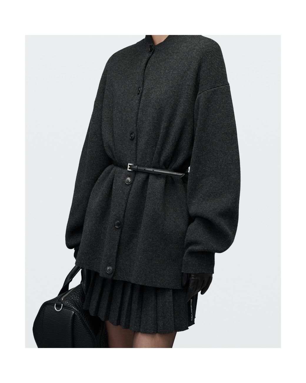 Alexander Wang Black Belted Cardigan