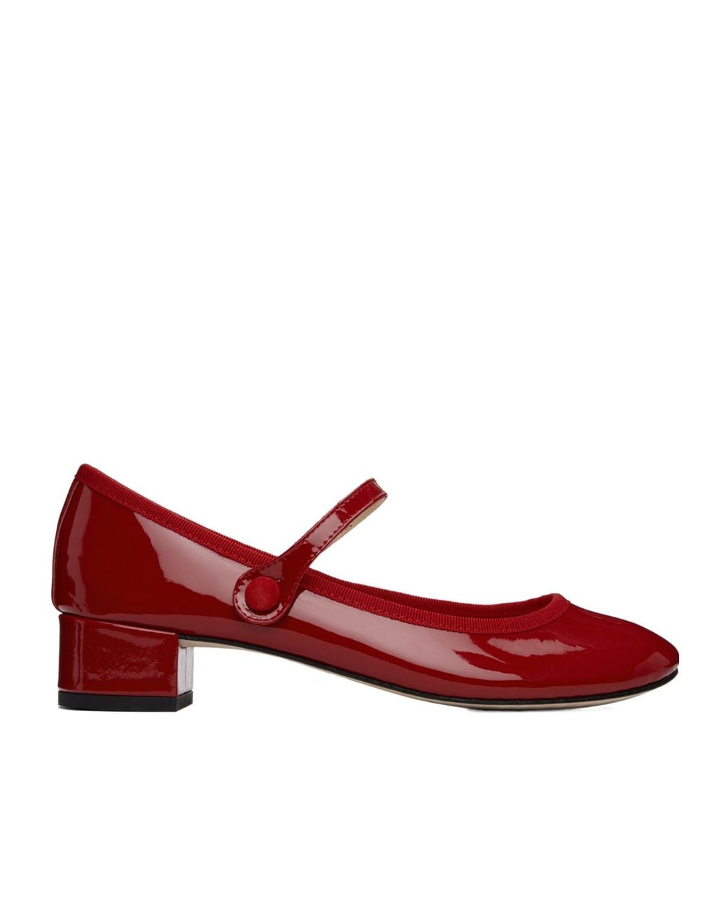 Repetto Red Rose Mary Jane High Heels