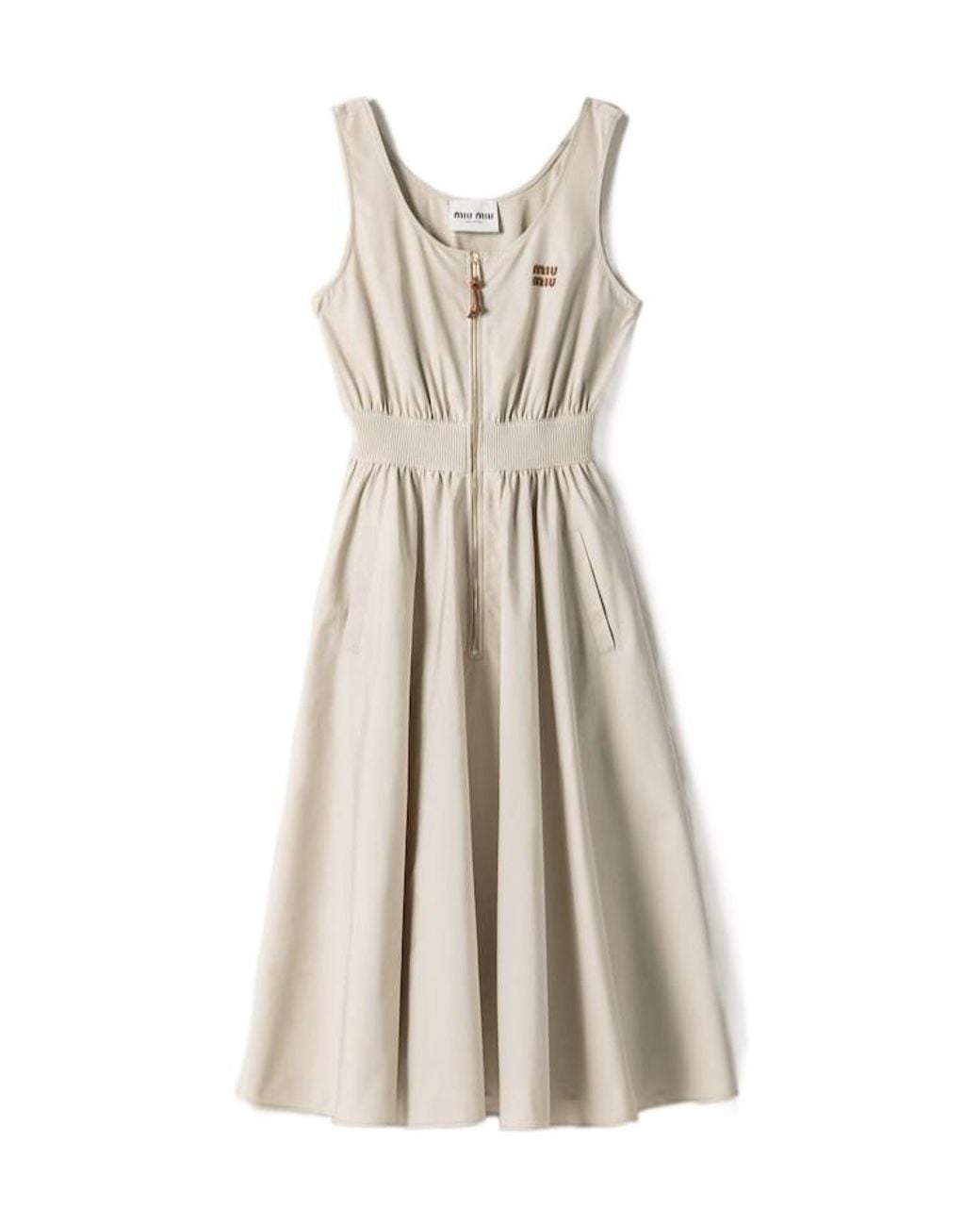 Miu Miu Natural Panama Cotton Dress