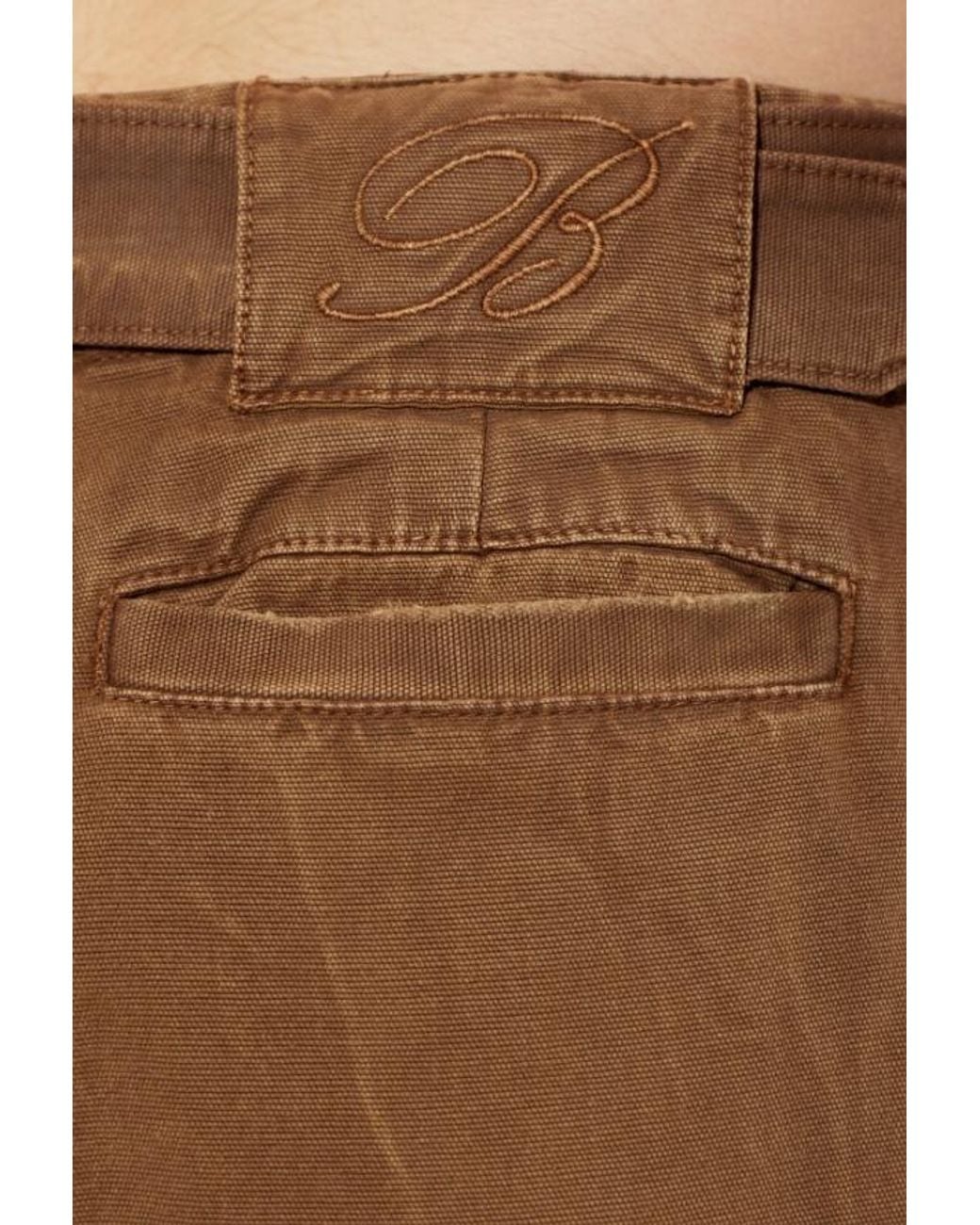 Blumarine Brown Pleated Belted Trousers